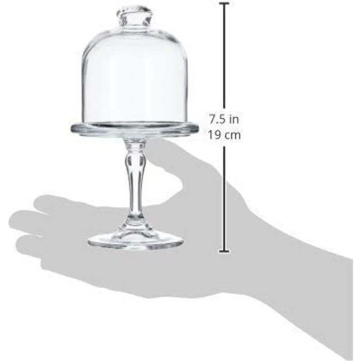 Pasabahce Mini Patisserie mit Haube, aus Glas für Dessert, Pralinen Transparent – Bild 6
