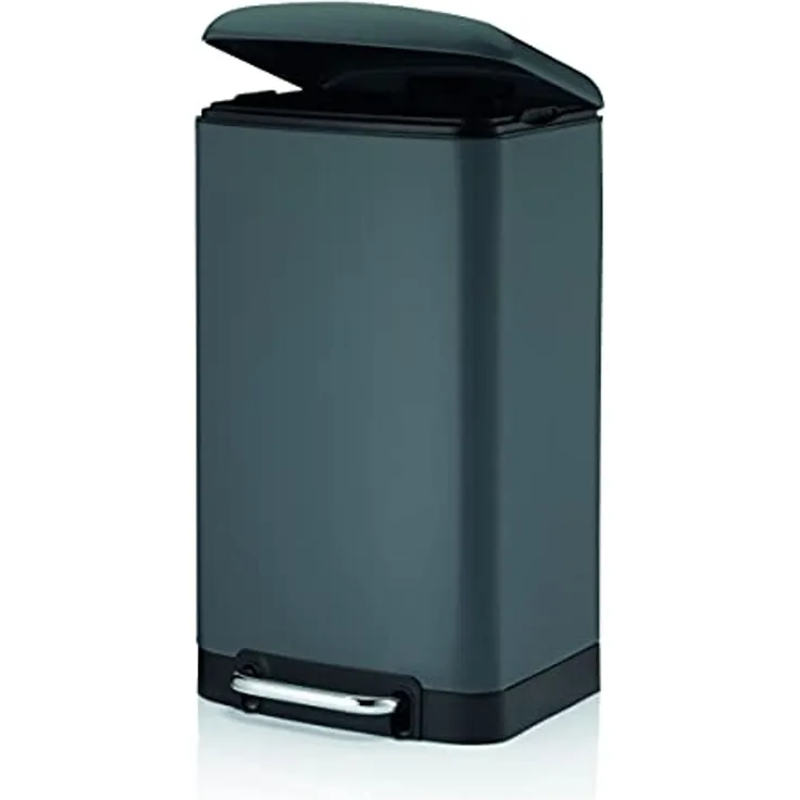 Kela 'Davino' Treteimer, 30 L, Edelstahl, dunkelgrau