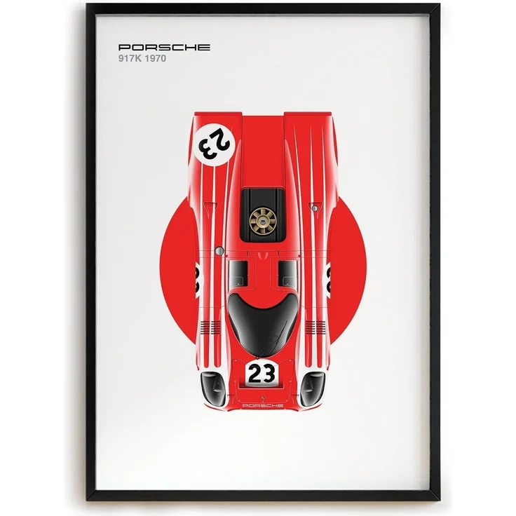 Poster Formel 1 Rennwagen Helm Rennfahrer Name Unterschrift · Deko Print ohne Rahmen - D PORSCHE / 40x60 cm – Bild 7