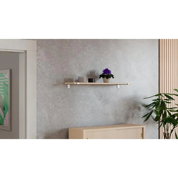 Alberts Regalträger, Grau, Metall, 3x6.2x30.9 cm, für Wandregale im Wohnzimmer – Bild 4