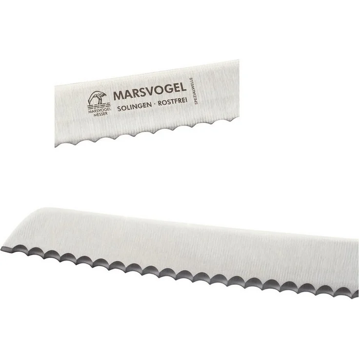 Marsvogel | Brotmesser 8" Bubinga | scharfe Klinge aus Solingen | ergonomischer Holzgriff | stilvolles Design | ideal für müheloses Schneiden von Brot und Gebäck – Bild 3