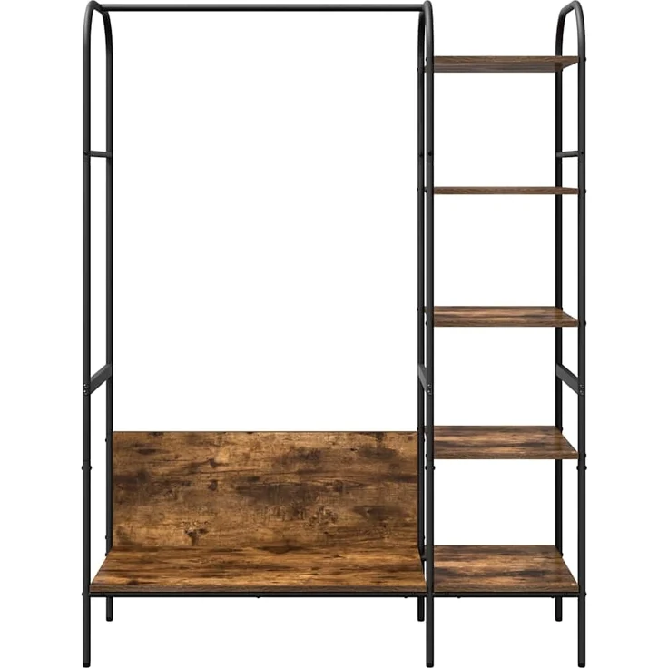 vidaXL Kleiderständer mit Regal Braun Eichen-Optik 120 x 44 x 160 cm 868447 – Bild 4
