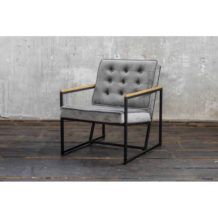 KAWOLA Sessel ARLY Polstersessel Bezug Velvet grau 80 x 80 x 63 cm – Bild 7