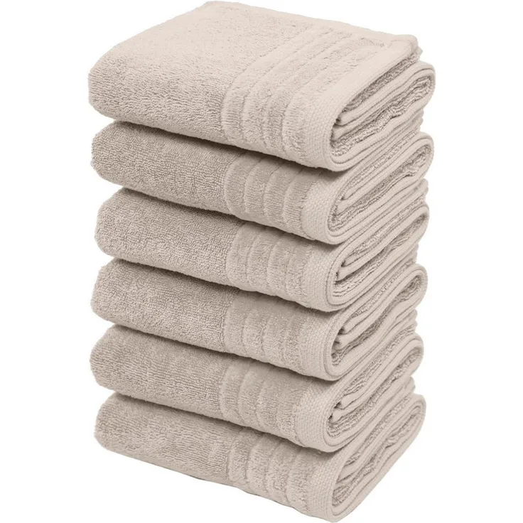 OTTO home Handtücher Sanremo Premium, Premium Handtücher, 600 gr/m², 50x100cm, Frottier (Set, 6-St), mit Bordüre, flauschig & weich, dicke Qualität, 5 Jahre Garantie