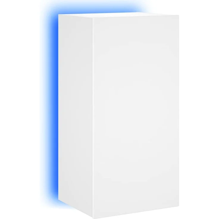 TV-Wandschrank, Fernsehschrank mit LED-Leuchten Weiß 40,5 x 35 x 80 cm – Bild 2