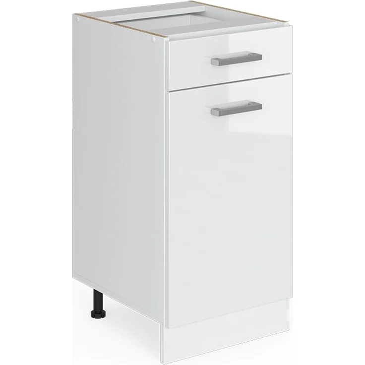 Küchenfront R-Line Weiß Hochglanz 39.6 x 70.8 cm Möbelfront für den Schubunterschrank Vicco – Bild 5