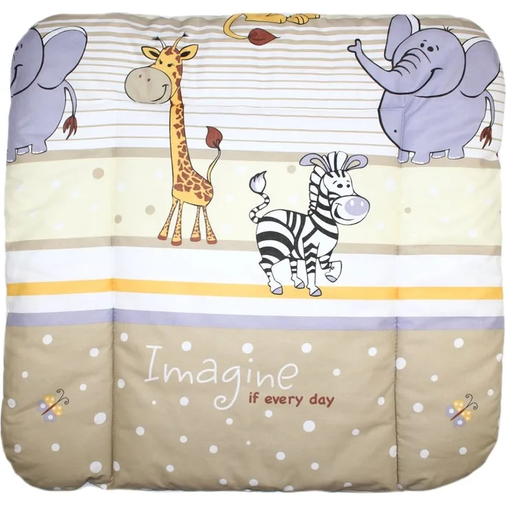 Baby Auflage Wickelauflage - SAFARI BEIGE - 70x50 cm 70x70 cm 70x85 cm Wickeltischauflage 70x50 cm