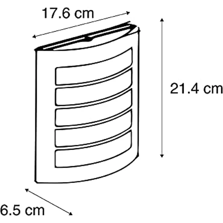 Qazqa Außen-Wandleuchte Miro, ohne Leuchtmittel, E27, Schwarz, Modern, Kunststoff, 1-flammig – Bild 3
