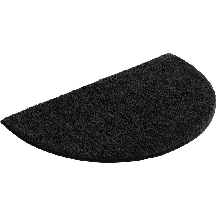 my home Badematte Vanessa, Höhe 10 mm, rutschhemmend beschichtet, fußbodenheizungsgeeignet, schnell trocknend, strapazierfähig, Polyester, halbrund, Badteppich, weiche Haptik, unifarben – Bild 1
