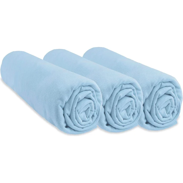 3 Spannbetttücher Baumwolle für Babybett 50x100 – 6 Farben Erhältlich – Bild 1