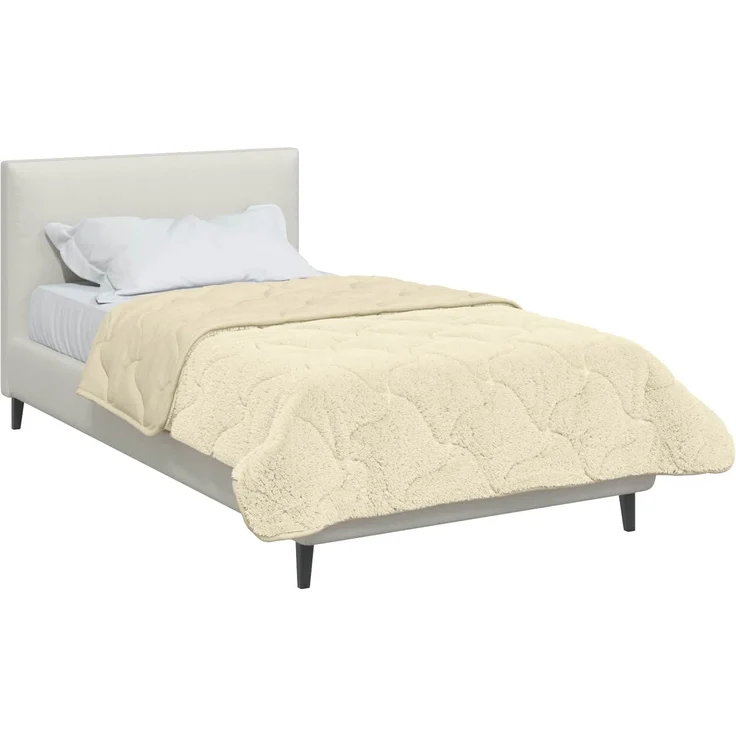 vidaXL Winterbettdecke Creme 140 x 200 cm Mikrofaser und Teddy-Fleece 42026362 – Bild 3