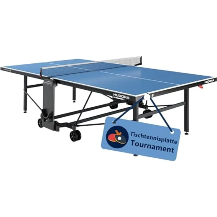 Hudora 'Tournament' Tischtennisplatte, Melaminharz blau, 187 x 274 x 91 cm – Bild 2