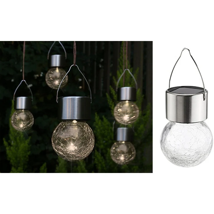 Haushalt International LED Solarleuchte Gartenleuchte 5er Set, LED fest integriert, in Bruchglasoptik – Bild 1