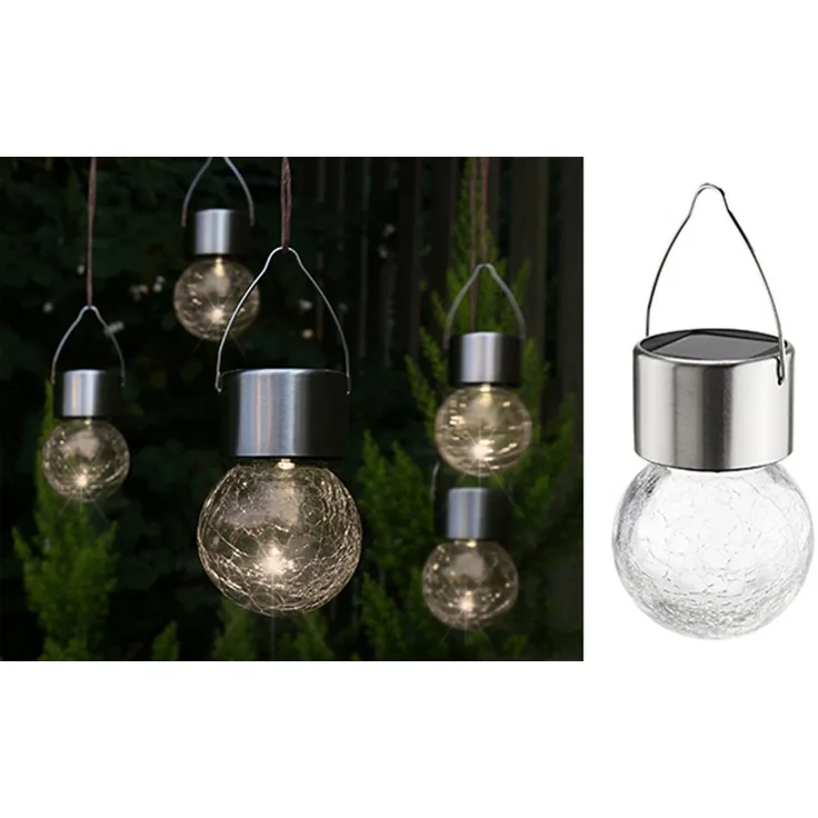 Haushalt International LED Solarleuchte Gartenleuchte 5er Set, LED fest integriert, in Bruchglasoptik