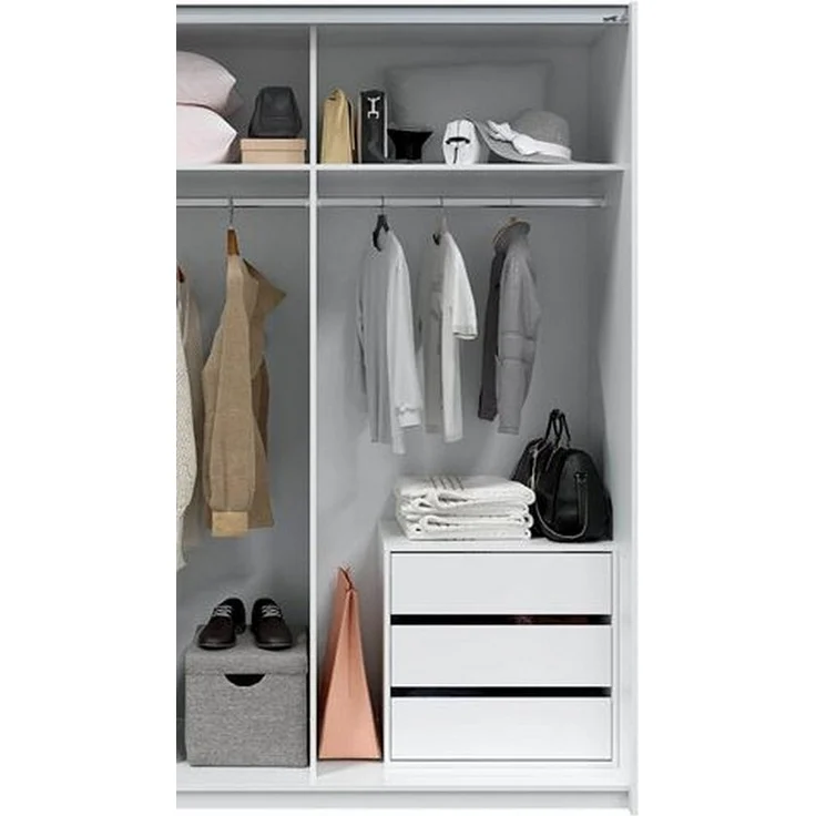 Schubkasteneinsatz >Arc< in Weiß - 60x57x44 (BxHxT) – Bild 2