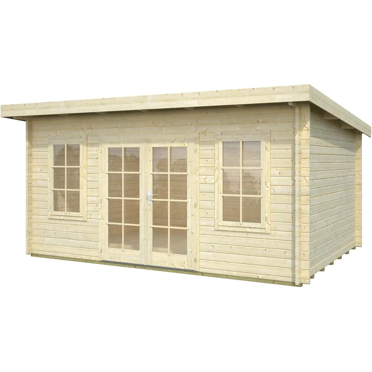 Palmako Gartenhaus Lisa 142 m² Gartenhaus aus Holz Holzhaus mit 44 mm Wandstärke Blockbohlenhaus mit Montagematerial – Bild 4
