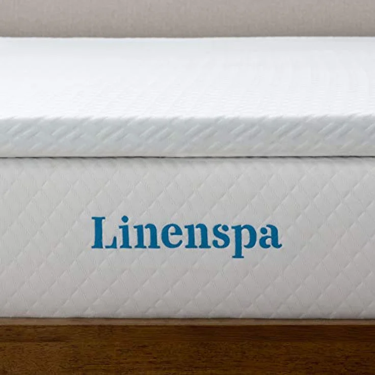Linenspa Matratzen Topper 135x190 cm, 5cm hoch – Matratzenauflage mit Gel Memory Foam und waschbarem Bezug mit Reißverschluss – Öko-Tex, Weiß – Bild 7