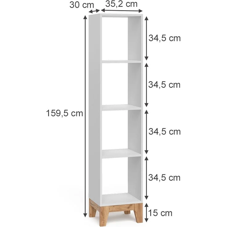 Vitalispa Kinderregal Weiß/Artisan 35.2 x 159.5 cm, Malia – Bild 2