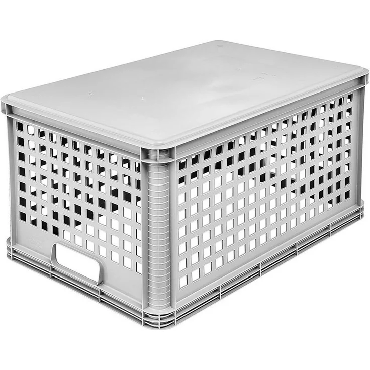 keeeper Transportkorb, Stapelbar, Polypropylen, 64 l, Robert, Nordic Grey – Bild 1