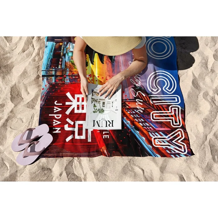 Mijolnir 'Tokyo Rising Sun 70' Strandtuch, Mehrfarbig, 70 x 130 cm – Bild 6