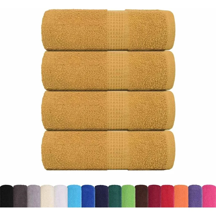 vidaXL Gästetücher FROGN 4 Stk. Gold 30x50 cm 360 g/m² 136804 – Bild 2