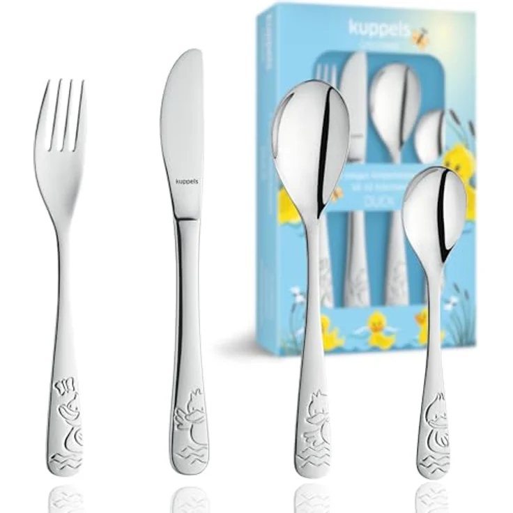 Kuppels DUCK Kinderbesteck Set 4-teilig hochglanzpoliert – Bild 2