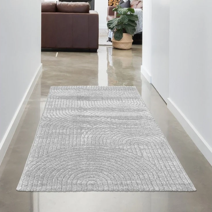 Carpetia Designteppich Kurzflor Teppich mit 3D-Effekt, rechteckig, Höhe: 14 mm, weich, pflegeleicht und für Fußbodenheizung geeignet – Bild 2