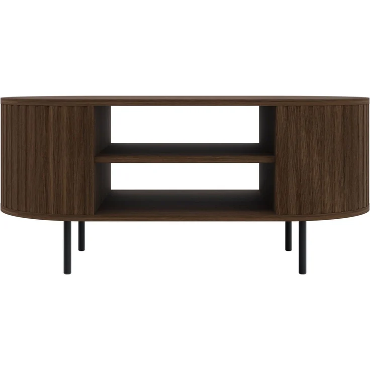Beautysofa Couchtisch ORION mit Ablagefach geriffelten Seiten und Metallfüßen (moderner Wohnzimmertisch), 15 cm hohe Metallfüße – Bild 1