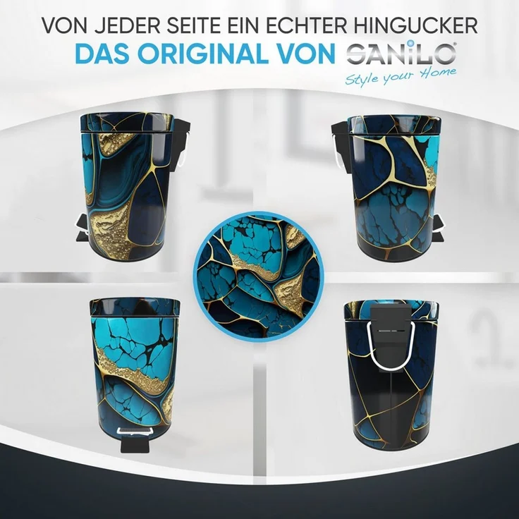 Sanilo Kosmetikeimer mit Motiv, viele schöne Bad Mülleimer zur Auswahl, 3 Liter, Abfalleimer mit Absenkautomatik & Innenbehälter – Bild 4