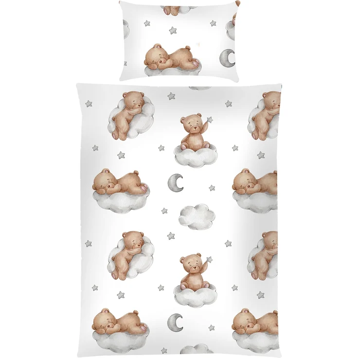Kinder Betten-Set inkl. Bettwäsche 100x135cm / 40x60cm Bär mit Stern – Bild 3