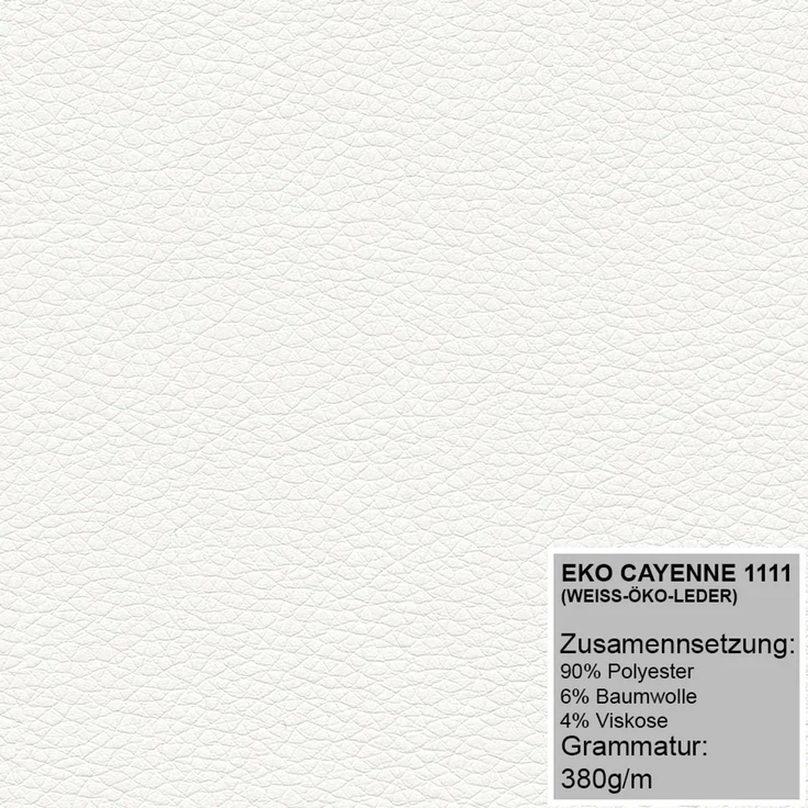 Ecksofa MODENA 320 cm x 185 cm – Stoff: ECO CAYENCE Weiss 1111 Farbe: Weiß – Bild 5