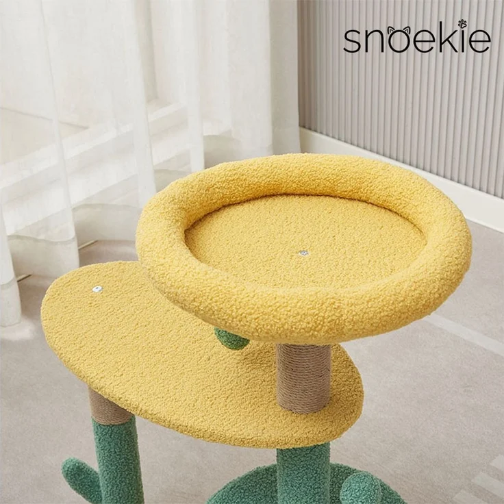 SNOEKIE Kratzbaum Snoekie Katzenbaum aus MDF mit Höhle Sisalstämmen und Spielball 79cm – Bild 3