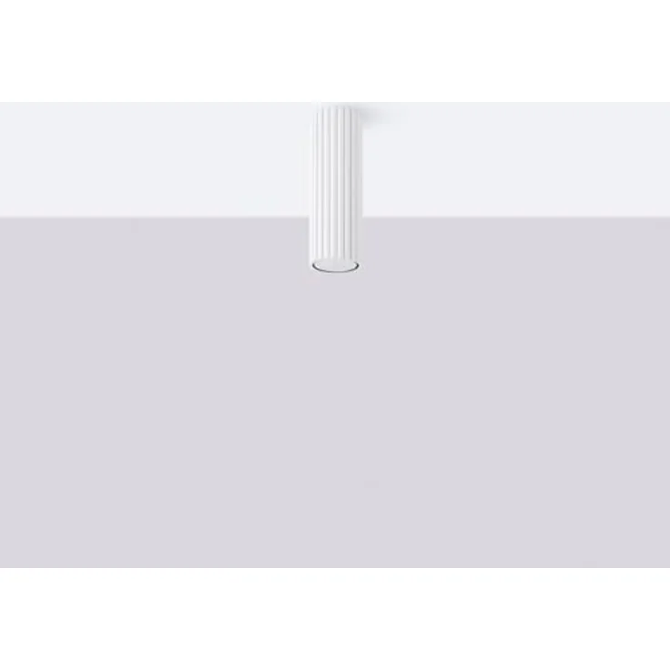 SOLLUX lighting Deckenlampe Aluminium 1-flammig, kompakt 6,5 x 6,5 x 20 cm, Karbon Weiß, IP20, kompatibel mit GU10 LED-Leuchtmitteln bis 10 W – Bild 2
