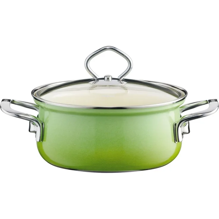 Riess Riess niedriger Topf mit Deckel 1,0l 16cm Smaragd R0655036