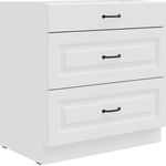 Küchen Unterschrank 80 cm Stilo Weiß Vollauszug Soft-Close Küche Küchenzeile