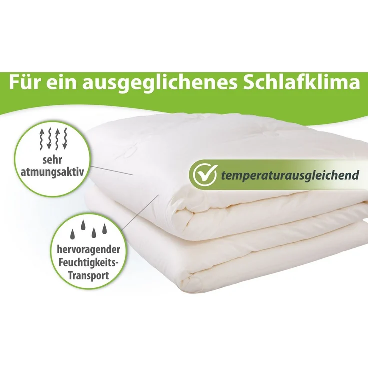 franknatur Naturfaserbettdecke Winterdecke Lyocell Bio, Füllung: 100% Lyocell/Tencel®, Bezug: 100% Baumwolle kbA, warme atmungsaktive Winter-Bettdecke – Bild 3
