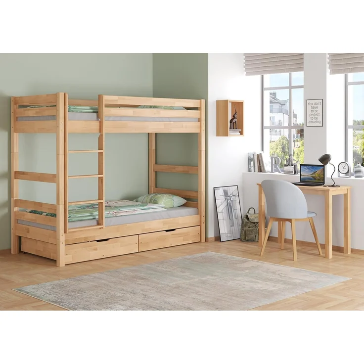 Bettkasten zweiteilig aus Buche als Staukasten für unsere Betten - Buche farblos lackiert 90.10-BS37 – Bild 7