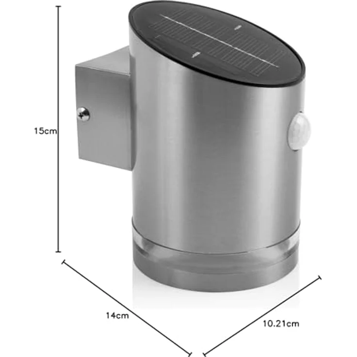Smartwares Solare Außen‑Wandleuchte mit Bewegungsmelder – Warmweißes Licht – LED 75 lm – Wassergeschützt – Kabellos – Solarbeleuchtung für Eingang, Terrasse, Fassade oder Weg – 10.045.82 – Bild 7