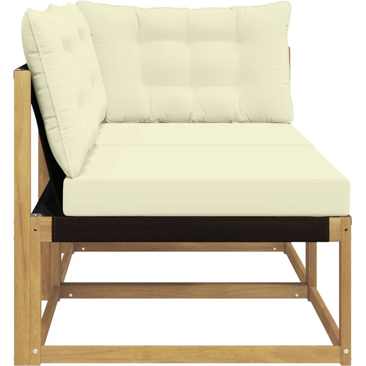 vidaXL Sectional Sofa Einheiten 2-Sitzer Massivholz Akazie 901653 – Bild 6