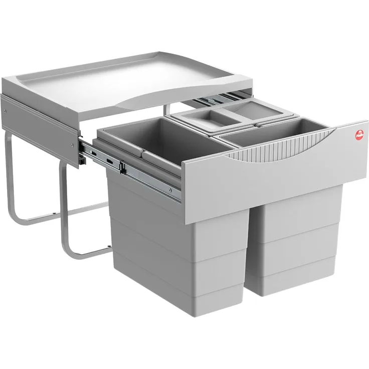 HAILO Abfallsorter 29 (12 + 2x8,5) Liter RAUMSPAR TANDEM S ab 50 cm Schrankbreite