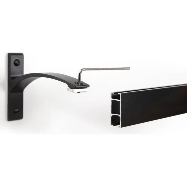 Deco-Raum® Gardinenschiene Innenlauf Curve | Länge: 240cm | Material: Aluminium | Farbe: Schwarz – Bild 6