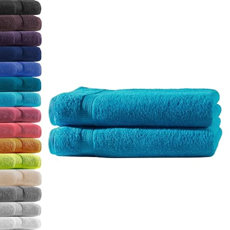 Hometex Premium Textiles Handtuch in Premium Qualität 500 g/m², Feinster Frottier-Stoff 100% Baumwolle, 2x Duschtuch, weich, saugfähig, extra schwer & flauschig - TEST BILD TOP MARKE 2025 – Bild 2