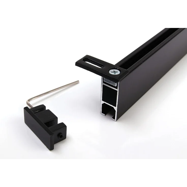 Deco-Raum® Gardinenschiene Innenlauf Loft | Befestigung: Deckenträger | Größe: 220cm | Material: Aluminium | Farbe: Schwarz – Bild 6