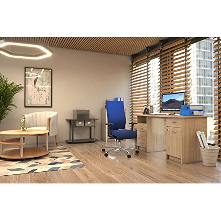 Topstar Sitness 70 komfort Bürostuhl, Schreibtischstuhl, Sitzneige- und Sitztiefenverstellung (inkl. höhenverstellbare Armlehnen) Stoffbezug blau – Bild 3