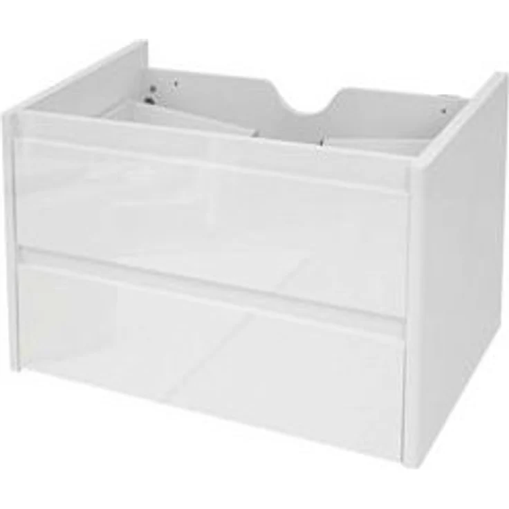 MCW Waschbeckenunterschrank MCW-B19-WU (1-St) Hochglanz-Optik, Soft-Close-System, 2 Schubladen, Zur Wandmontage – Bild 6
