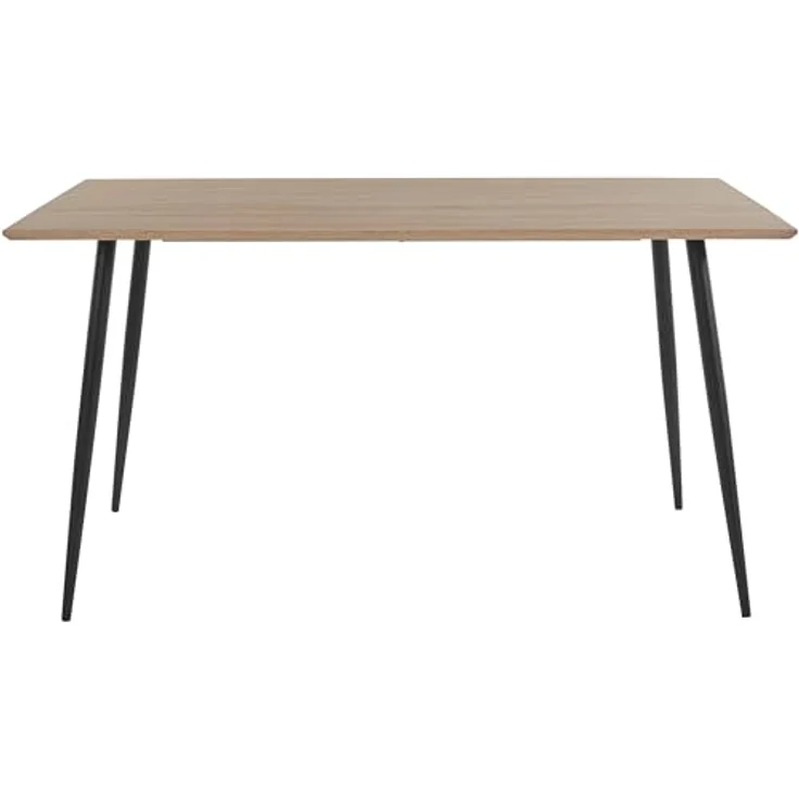 Dino Esstisch aus MDF Eicheoptik/Schwarz, 140 x 80 x 76 cm, moderner Esstisch für 6 Personen, Küchentisch mit Metallbeinen und rechteckiger Tischplatte für Esszimmer und Küche – Bild 3