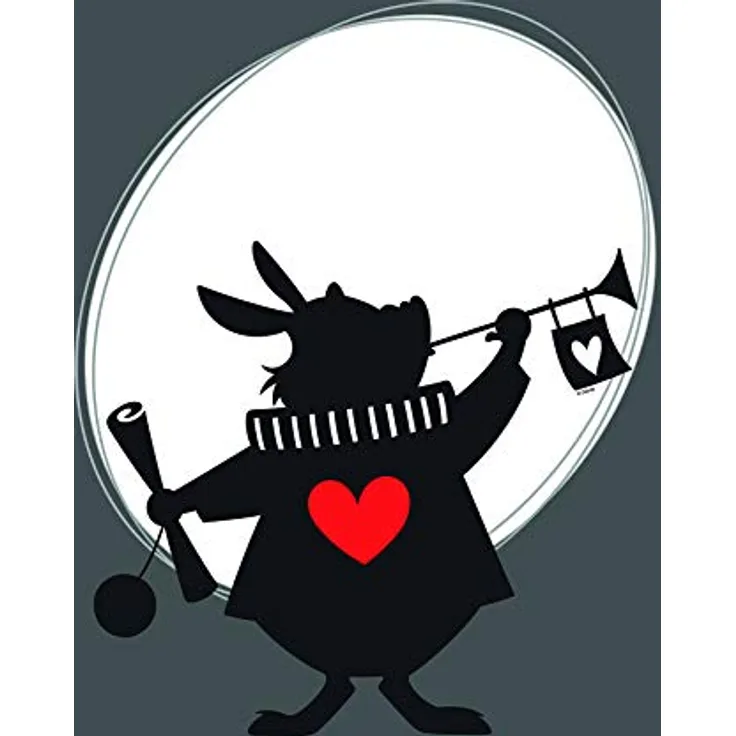 Komar Disney Wandbild Alice Rabbit, Kinderzimmer Dekoration, Kunstdruck 30x40cm, hochwertiger Druck auf Premium Fotopapier, ohne Rahmen, WB007-30x40