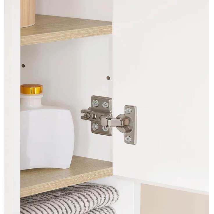 SoBuy BZR34-WN Badezimmer-Hochschrank, MDF, Lackiert, Weiß, 20 x 180 x 20 cm – Bild 6