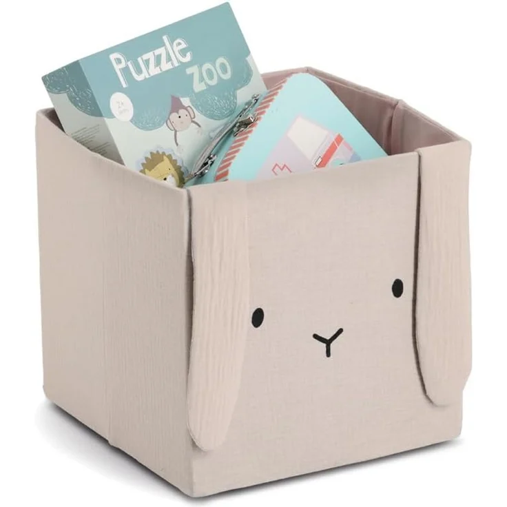 Zeller Present Aufbewahrungsbox "Hase", Musselin, Tiermotiv, kinderfreundlich, faltbar – Bild 2