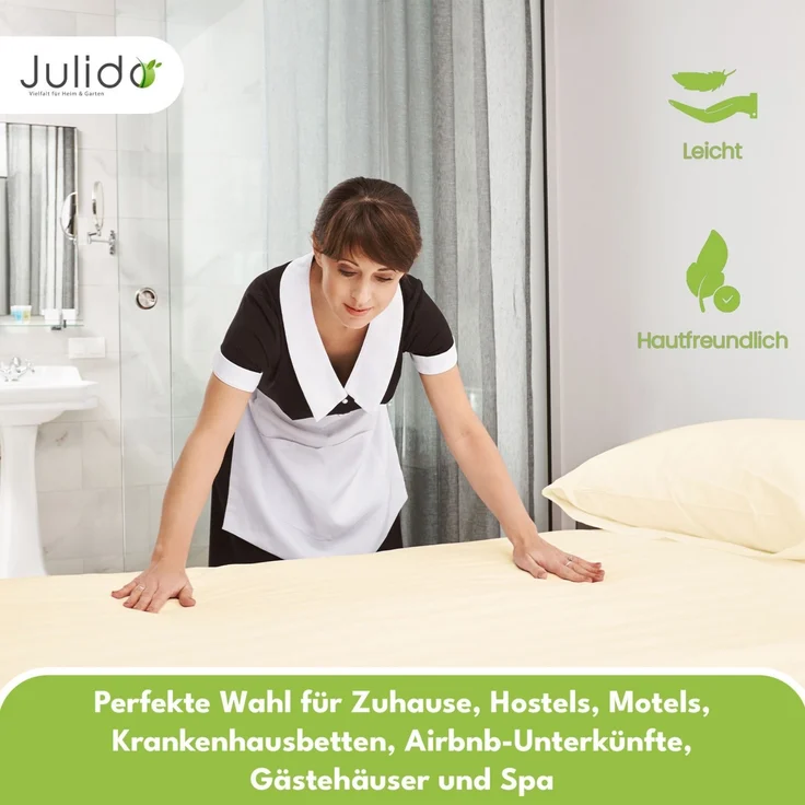 Jersey Spannbettlaken 180-200x200cm 100% Baumwolle Weizen – Bild 7